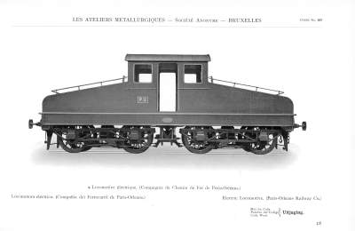 <b>Locomotive électrique</b><br>Compagnie du chemin de Fer de Paris-Orléans